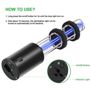 UV Soap Rays Rechargeable Ultraviolet UV Sterilizing Light